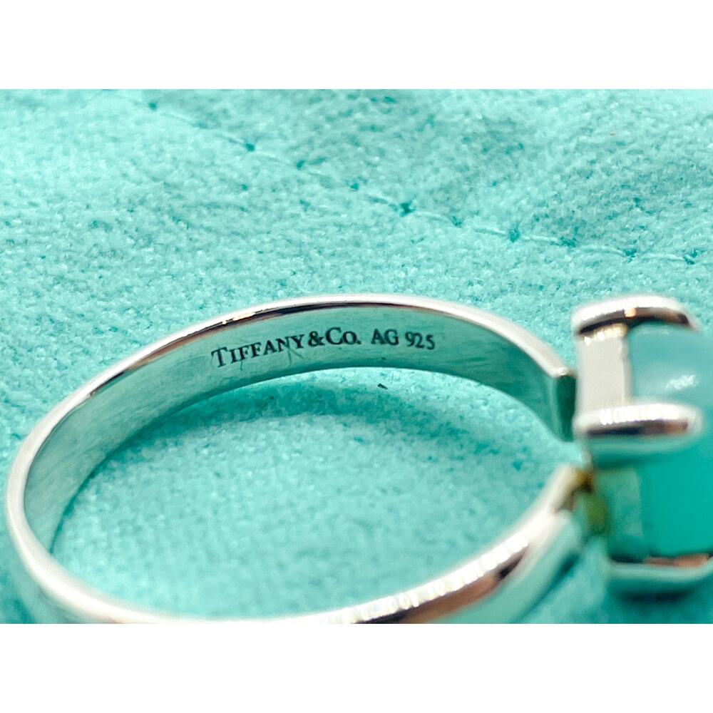 Tiffany & Co. Paloma Picasso 7mm Amazonite Sugar Stacks Ring - Size 6.75 - Picture 4 of 16
